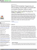 Cover page: Beyond SNP heritability: Polygenicity and discoverability of phenotypes estimated with a univariate Gaussian mixture model