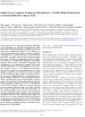 Cover page: Online Social Cognition Training in Schizophrenia: A Double-Blind, Randomized, Controlled Multi-Site Clinical Trial.