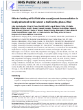 Cover page: Effect of adding mFOLFOX6 after neoadjuvant chemoradiation in locally advanced rectal cancer: a multicentre, phase 2 trial.