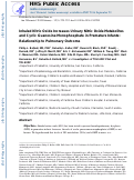 Cover page: Inhaled Nitric Oxide Increases Urinary Nitric Oxide Metabolites and Cyclic Guanosine Monophosphate in Premature Infants: Relationship to Pulmonary Outcome