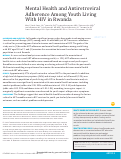 Cover page: Mental Health and Antiretroviral Adherence Among Youth Living With HIV in Rwanda