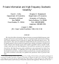 Cover page: Private Information and High-Frequency Stochastic Volatility