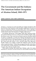 Cover page: The Government and the Indians: The American Indian Occupation of Alcatraz Island, 1969-1971