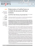 Cover page: Determination of motility forces on isolated chromosomes with laser tweezers