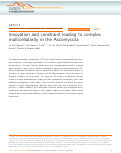 Cover page: Innovation and constraint leading to complex multicellularity in the Ascomycota