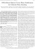 Cover page: FPGA-Based Optical Cavity Phase Stabilization for Coherent Pulse Stacking