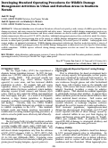 Cover page: Developing Standard Operating Procedures for Wildlife Damage Management Activities in Urban and Suburban Areas in Southern Nevada