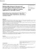 Cover page: Relationship between kurtosis and bi-exponential characterization of high b-value diffusion-weighted imaging: application to prostate cancer.