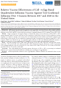 Cover page: Relative Vaccine Effectiveness of Cell- vs Egg-Based Quadrivalent Influenza Vaccine Against Test-Confirmed Influenza Over 3 Seasons Between 2017 and 2020 in the United States.