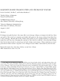 Cover page: LIQUIDITY-BASED TRADING FEES AND EXCHANGE VOLUME