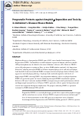 Cover page: Progranulin protects against amyloid β deposition and toxicity in Alzheimer's disease mouse models