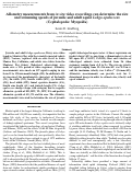 Cover page: Allometry measurements from in situ video recordings can determine the size and swimming speeds of juvenile and adult squid Loligo opalescens (Cephalopoda: Myopsida)