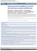 Cover page: Chromosomal instability in women with primary ovarian insufficiency.