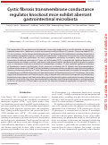 Cover page: Cystic fibrosis transmembrane conductance regulator knockout mice exhibit aberrant gastrointestinal microbiota