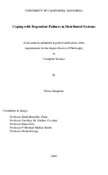 Cover page: Coping with dependent failures in distributed systems