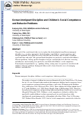 Cover page: Korean Immigrant Discipline and Children's Social Competence and Behavior Problems