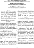 Cover page: How to present exemplars of several categories? Interleave during active learning and block during passive learning