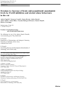 Cover page: Erratum to: Increase of brain endocannabinoid anandamide levels by FAAH inhibition and alcohol abuse behaviours in the rat