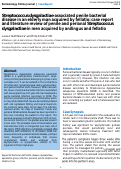 Cover page: Streptococcus dysgalactiae-associated penile bacterial disease in an elderly man acquired by fellatio: case report and literature review of penile and perianal Streptococcus dysgalactiae in men acquired by anilingus and fellatio