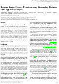 Cover page: Boosting Image Forgery Detection using Resampling Features and Copy-move Analysis.