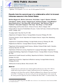 Cover page: Results from the second year of a collaborative effort to forecast influenza seasons in the United States