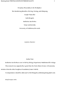 Cover page: Everyday Prosociality in the Workplace: The Reinforcing Benefits of Giving, Getting, and Glimpsing