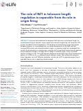 Cover page: The Role of Rif1 in telomere length regulation is separable from its role in origin firing