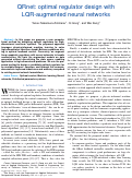 Cover page: QRnet: Optimal Regulator Design With LQR-Augmented Neural Networks