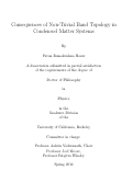 Cover page: Consequences of non-trivial band topology in condensed matter systems
