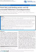 Cover page: Heart fatty acid binding protein and Aß-associated Alzheimer¿s neurodegeneration