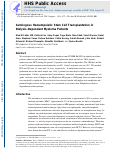 Cover page: Autologous Hematopoietic Stem Cell Transplantation in Dialysis-Dependent Myeloma Patients.