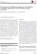 Cover page: Between-person and within-person approaches to the prediction of ambulatory blood pressure: the role of affective valence and intensity