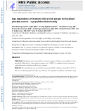 Cover page: Age dependence of modern clinical risk groups for localized prostate cancer—A population‐based study