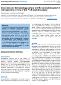 Cover page: Innovation in dermatology: where are the dermatologists? A retrospective review of the Pitchbook Database