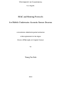 Cover page: MAC and Routing Protocols for Mobile Underwater Acoustic Sensor Swarms