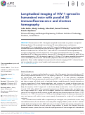 Cover page: Longitudinal imaging of HIV-1 spread in humanized mice with parallel 3D immunofluorescence and electron tomography