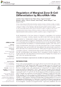 Cover page: Regulation of Marginal Zone B-Cell Differentiation by MicroRNA-146a