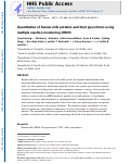 Cover page: Quantitation of human milk proteins and their glycoforms using multiple reaction monitoring (MRM)