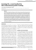 Cover page: Scanning FCS, a novel method for three-dimensional particle tracking