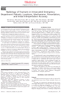 Cover page: Radiology of Fractures in Intoxicated Emergency Department Patients