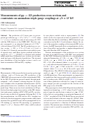 Cover page: Measurements of pp→ZZ production cross sections and constraints on anomalous triple gauge couplings at s=13TeV