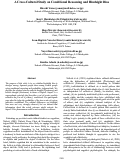 Cover page: A Cross-Cultural Study on Conditional Reasoning and Hindsight Bias