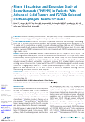 Cover page: Phase I Escalation and Expansion Study of Bemarituzumab (FPA144) in Patients With Advanced Solid Tumors and FGFR2b-Selected Gastroesophageal Adenocarcinoma