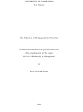 Cover page: The Valuation of Mortgage-Backed Securities