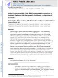 Cover page: Initial experience with CMC‐544 (inotuzumab ozogamicin) in pediatric patients with relapsed B‐cell acute lymphoblastic leukemia