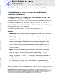 Cover page: Childhood Tobacco Smoke Exposure and Risk of Atrial Fibrillation in Adulthood.