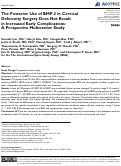 Cover page: The Posterior Use of BMP-2 in Cervical Deformity Surgery Does Not Result in Increased Early Complications: A Prospective Multicenter Study