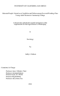 Cover page: Educated People: Narratives of Ambition and Failure among Poor and Working-Class Young Adult Women in Community College