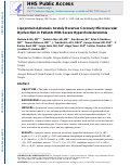 Cover page: Lipoprotein Apheresis Acutely Reverses&nbsp;Coronary Microvascular Dysfunction in Patients With Severe&nbsp;Hypercholesterolemia