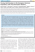 Cover page: Tracing Sub-Structure in the European American Population with PCA-Informative Markers